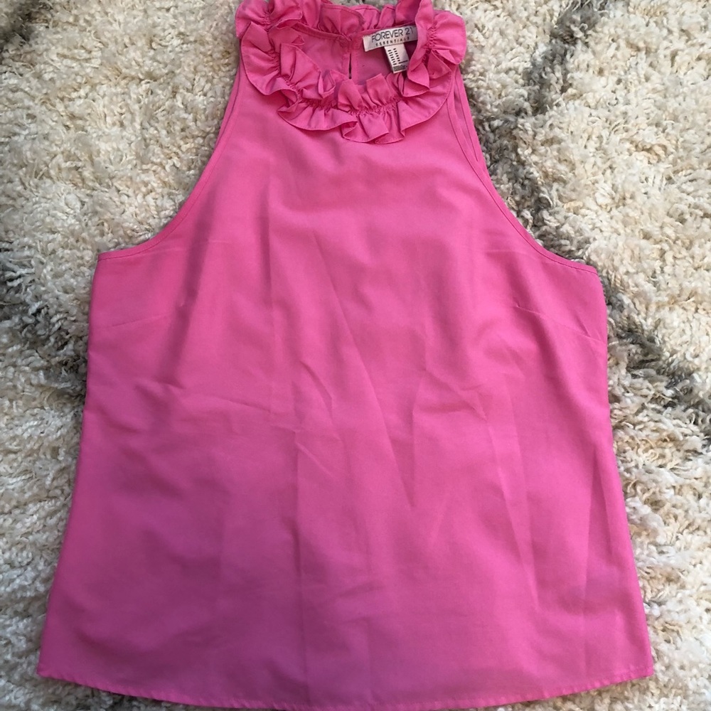 Forever 21 Ruffle Neck Blouse